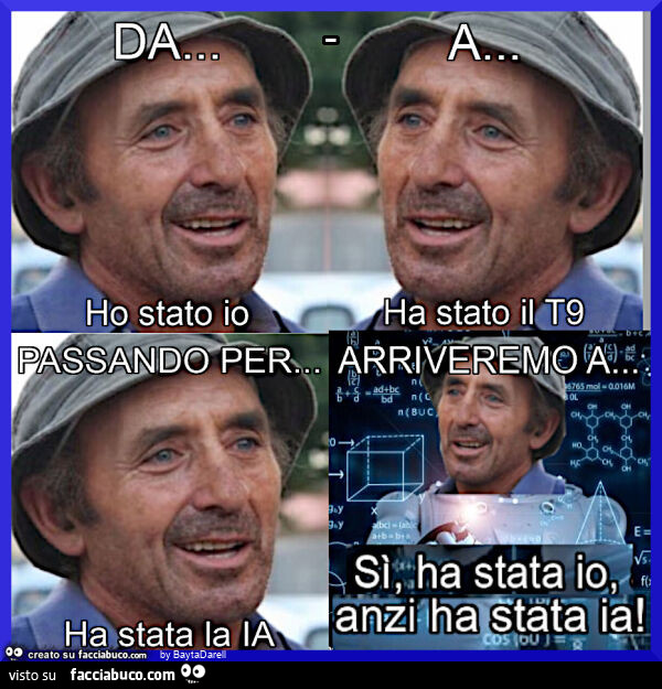 Da HA STATO IO a HA STATA IA. Da zio Michele alla IA è un attimo