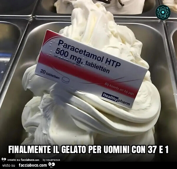 Finalmente il gelato per uomini con 37 e 1