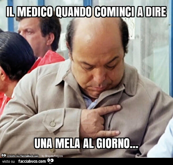 Il medico quando cominci a dire una mela al giorno