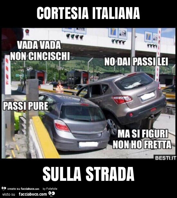 Cortesia italiana sulla strada