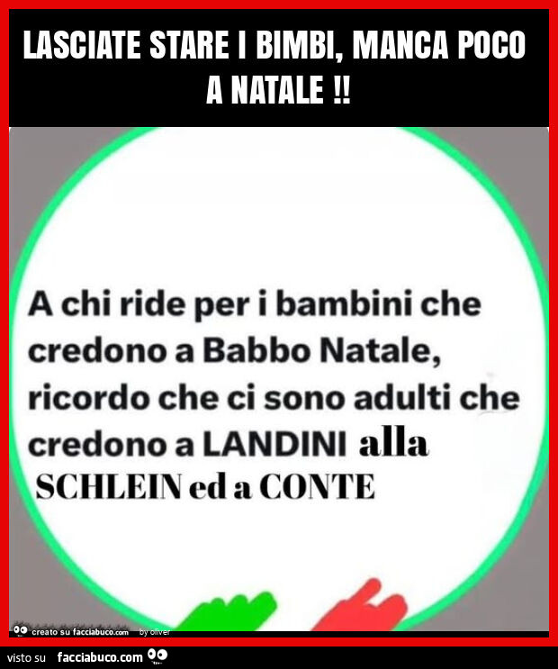 Lasciate stare i bimbi, manca poco a natale