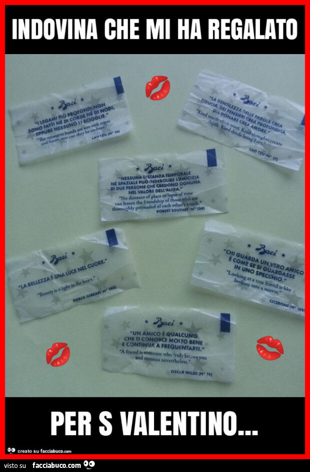 Indovina che mi ha regalato per s valentino