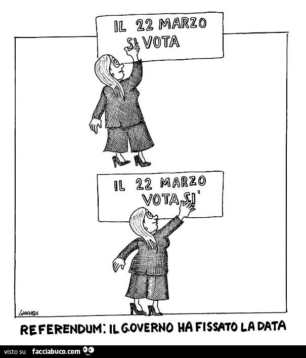 Il 22 marzo si vota. Il 22 marzo vota si