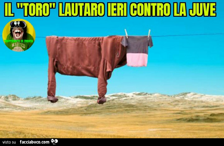 Il toro Lautaro ieri contro la Juve
