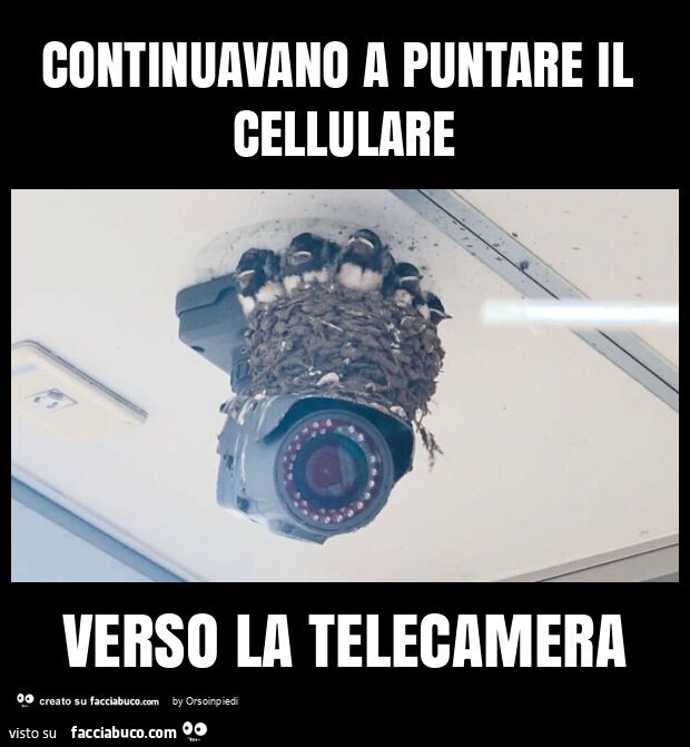 Continuavano a puntare il cellulare verso la telecamera