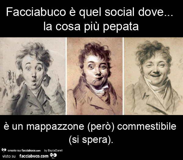 Facciabuco è quel social dove&hellip; la cosa più pepata è un mappazzone (però) commestibile (si spera). Tre studi di Louis-Léopold Boilly