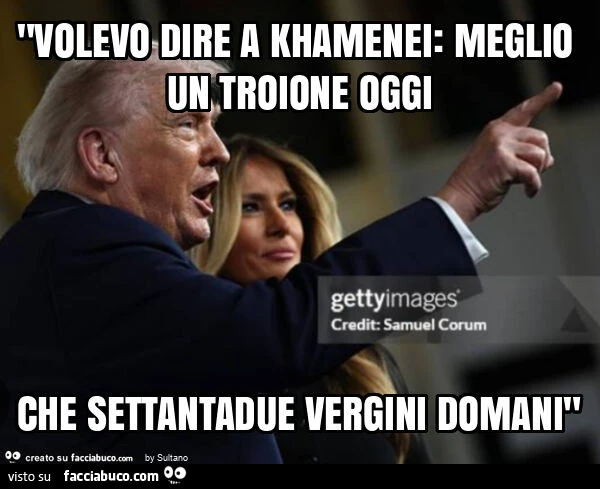 "volevo dire a khamenei: meglio un troione oggi che settantadue vergini domani"