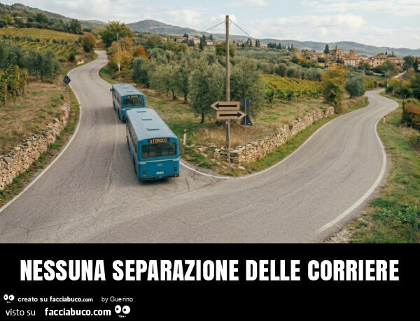Nessuna separazione delle corriere