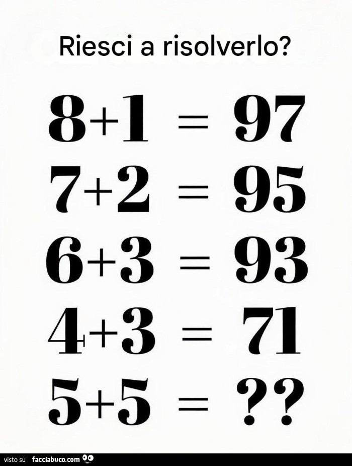Riesci a risolverlo?