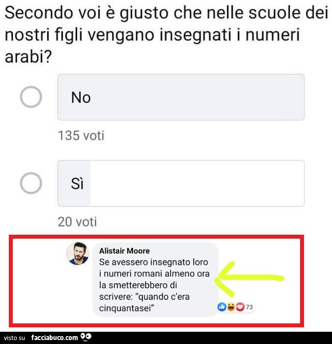 Secondo voi è giusto che nelle scuole dei nostri figli vengano insegnati i numeri arabi?