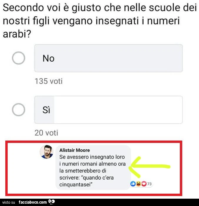 Secondo voi è giusto che nelle scuole dei nostri figli vengano insegnati i numeri arabi?