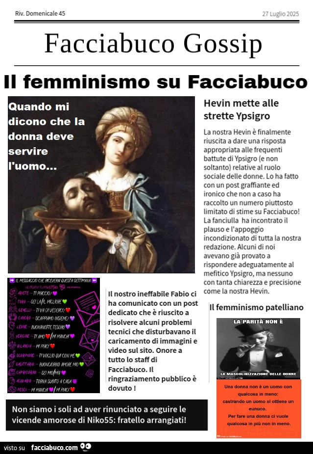 Facciabuco Gossip 45