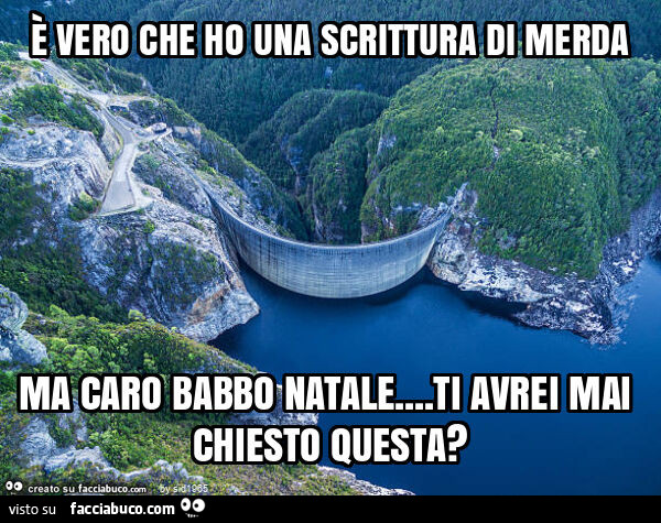 È vero che ho una scrittura di merda ma caro babbo natale&hellip; ti avrei mai chiesto questa?