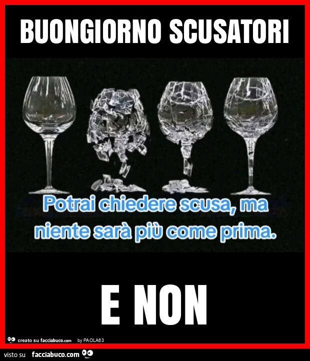 Buongiorno scusatori e non