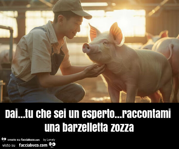 Dai… tu che sei un esperto… raccontami una barzelletta zozza