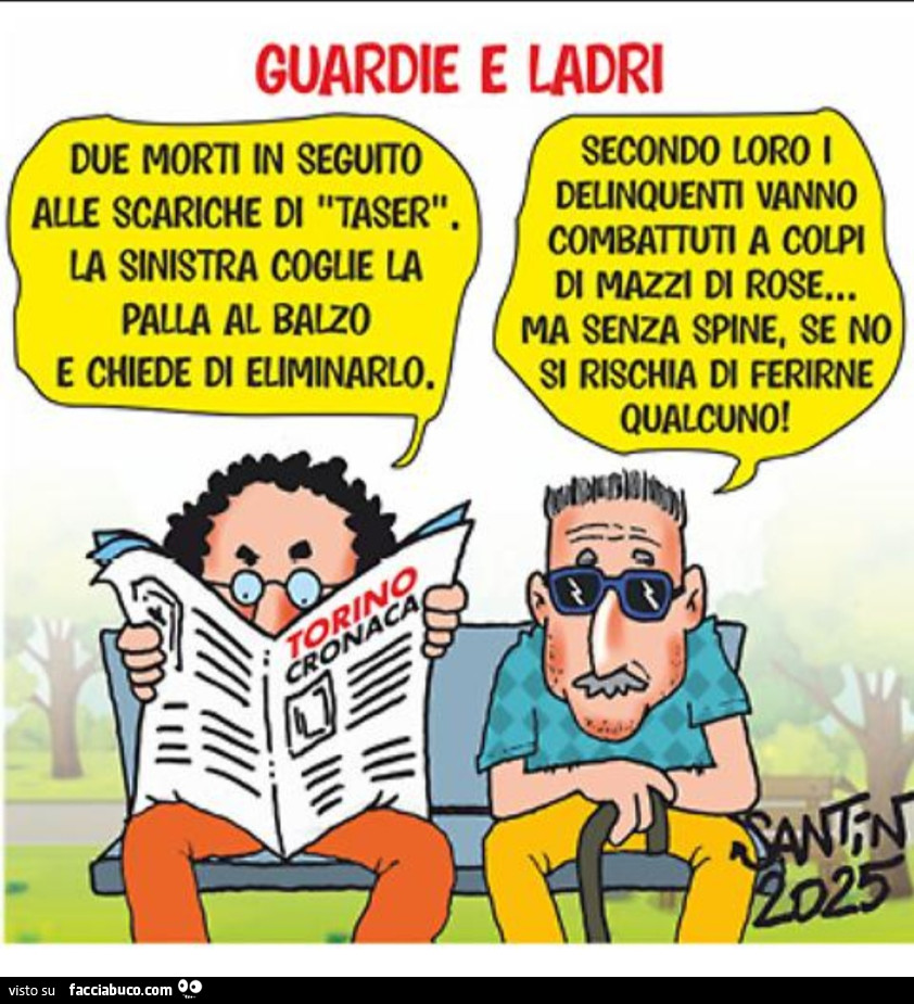 Il Taser serve a fermare i Ladri, non i mazzi di rose senza spine