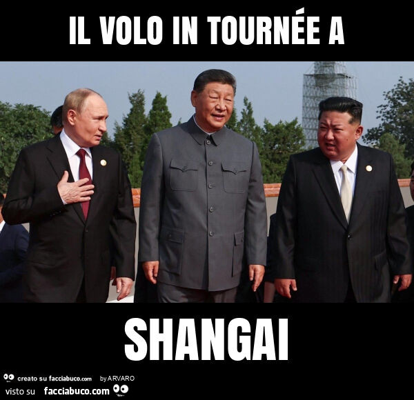 Il volo in tournée a shangai