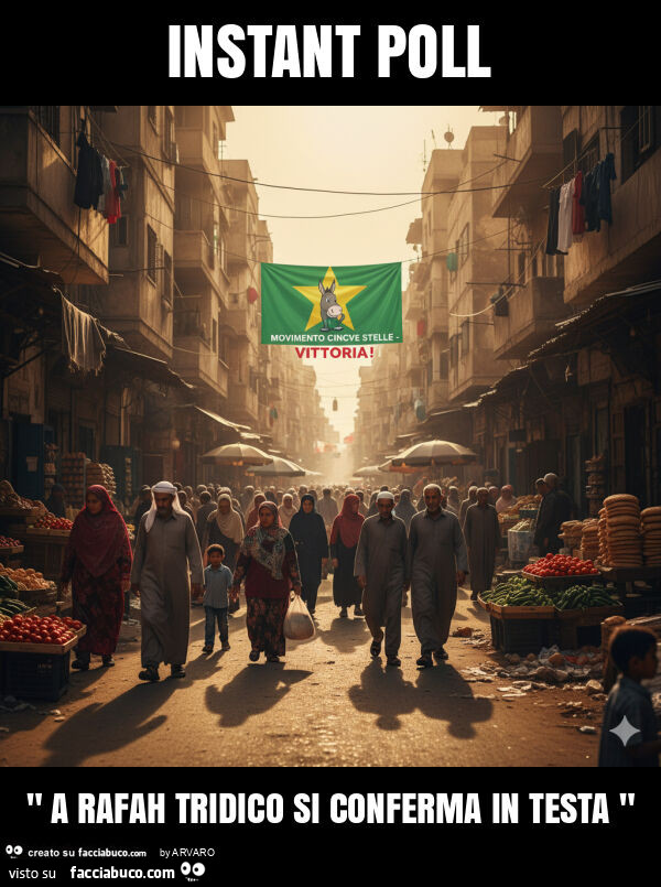 Instant poll " a rafah tridico si conferma in testa "