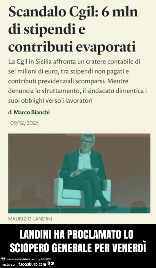 Landini ha proclamato lo sciopero generale per venerdì