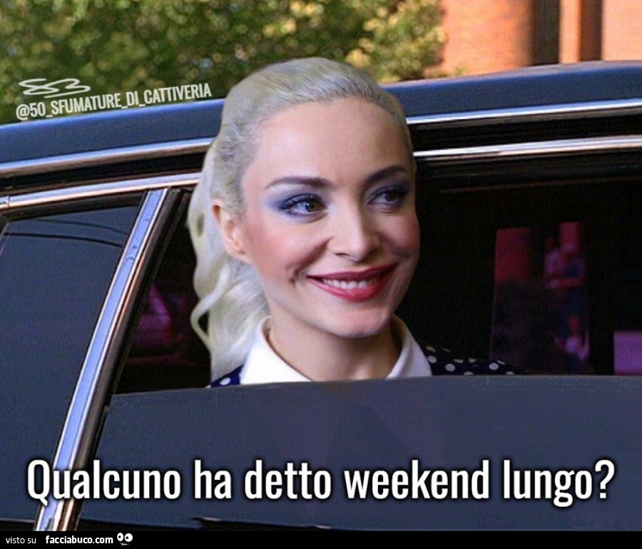 Qualcuno ha detto weekend lungo?
