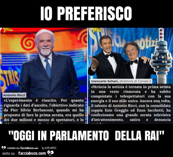 Io preferisco "oggi in parlamento della rai"