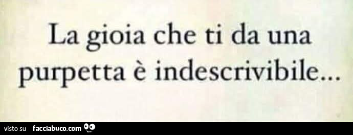 La gioia che ti da una purpetta è indescrivibile