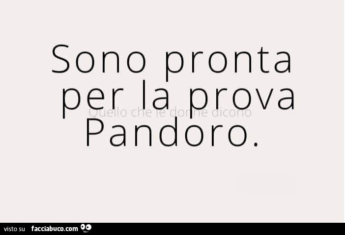Sono pronta per la prova pandoro