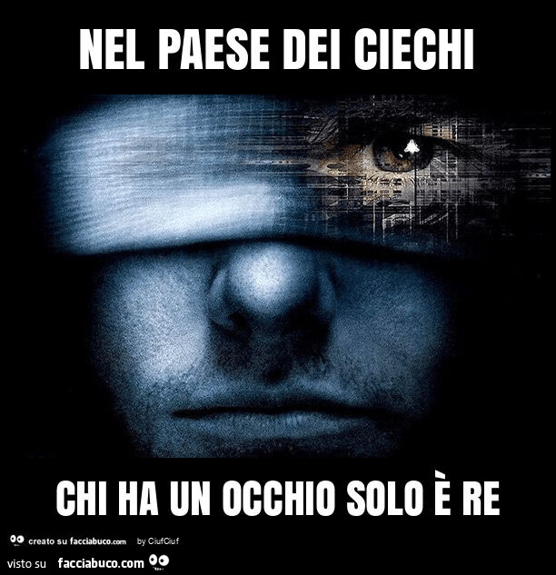 Nel paese dei ciechi chi ha un occhio solo è re