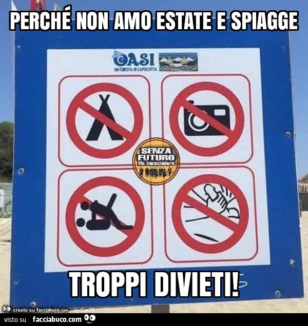 Perché non amo estate e spiagge troppi divieti