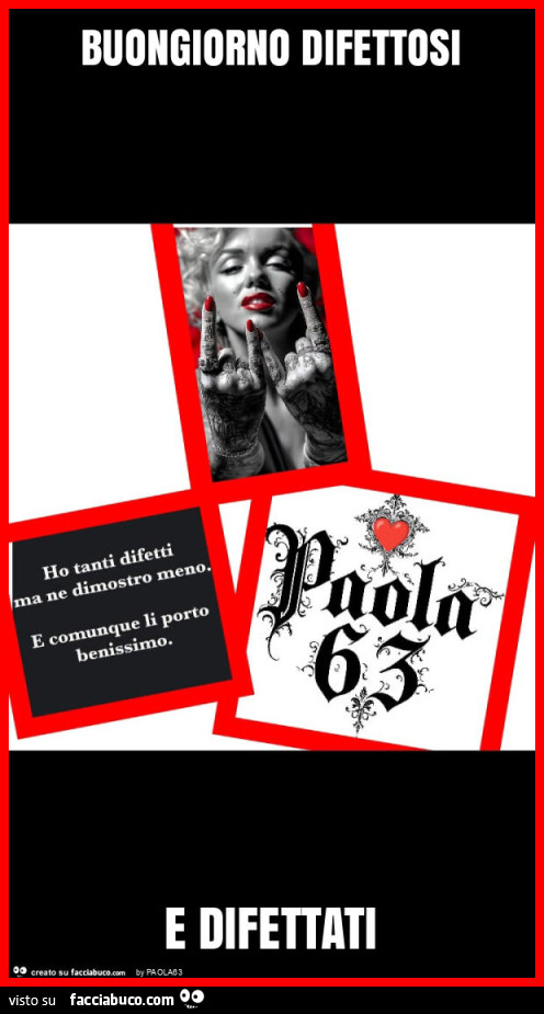 Buongiorno difettosi e difettati