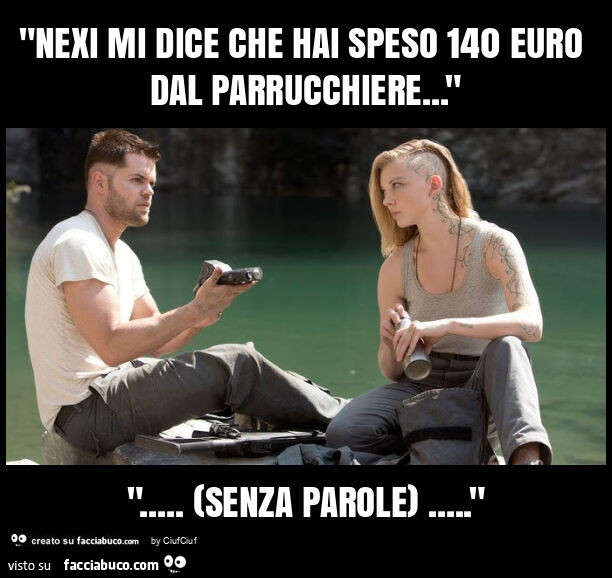 "nexi mi dice che hai speso 140 euro dal parrucchiere… " "… (senza parole)… "
