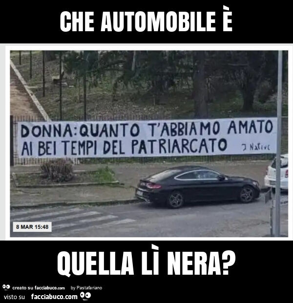 Che automobile è quella lì nera?
