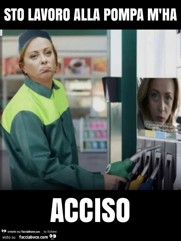 Sto lavoro alla pompa m'ha acciso