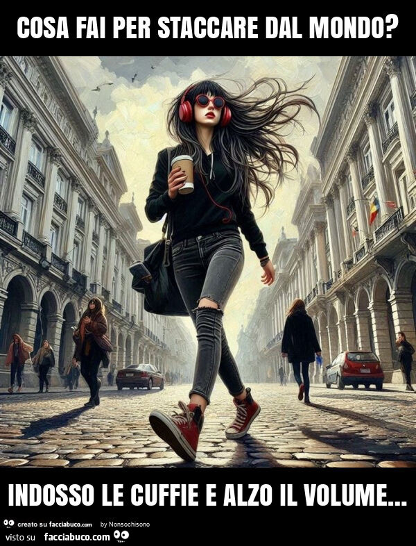 Cosa fai per staccare dal mondo? Indosso le cuffie e alzo il volume&hellip;
