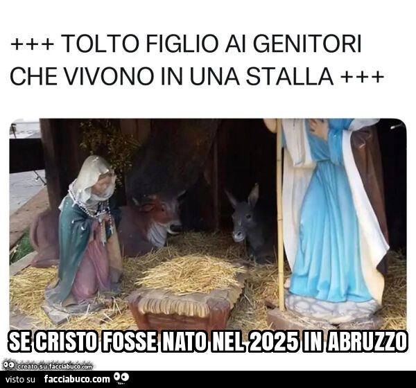 Se cristo fosse nato nel 2025 in abruzzo