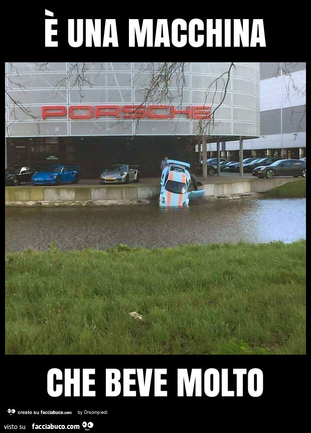 È una macchina che beve molto