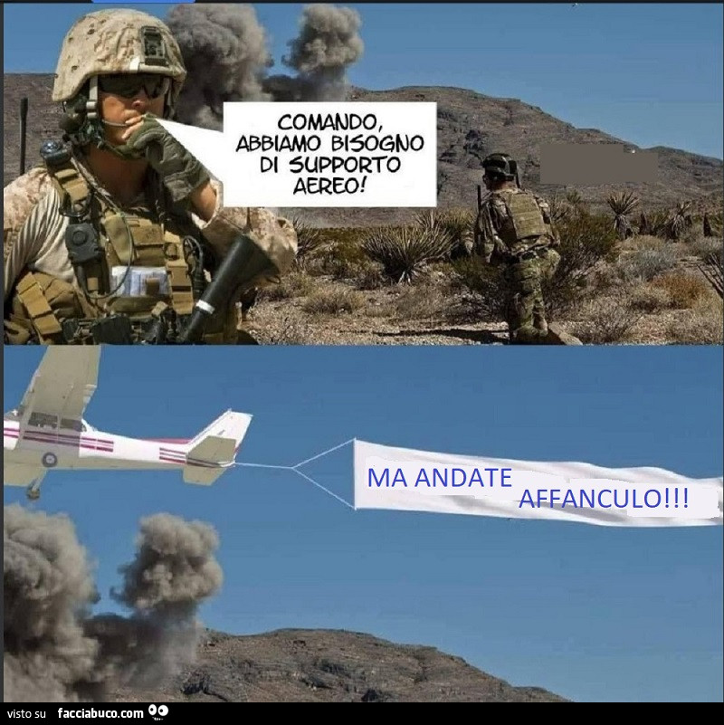 Appoggio tattico, andare affanculo