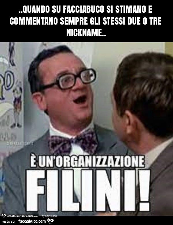 Quando su facciabuco si stimano e commentano sempre gli stessi due o tre nickname