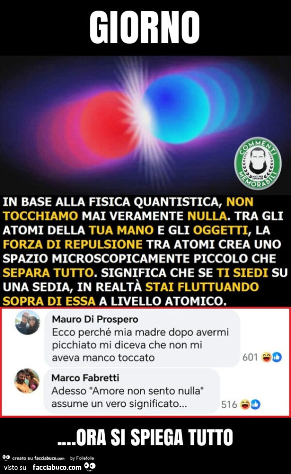 Giorno&hellip; ora si spiega tutto