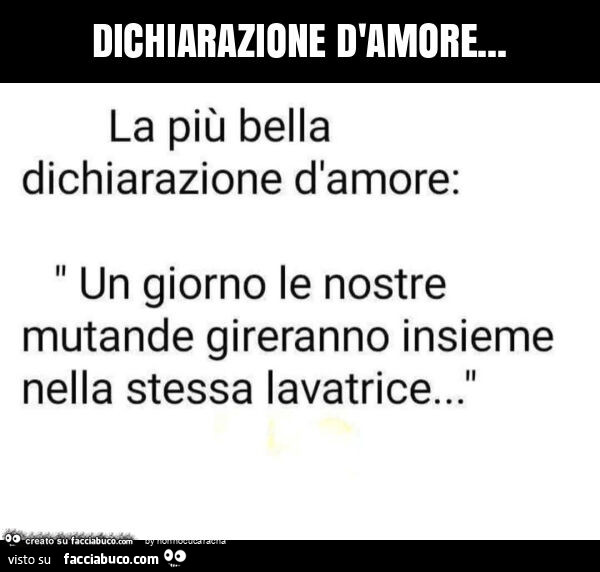 Dichiarazione d'amore