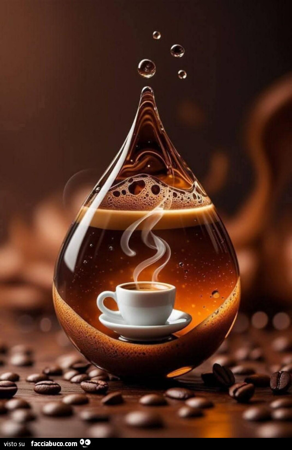 Caffè dentro la goccia