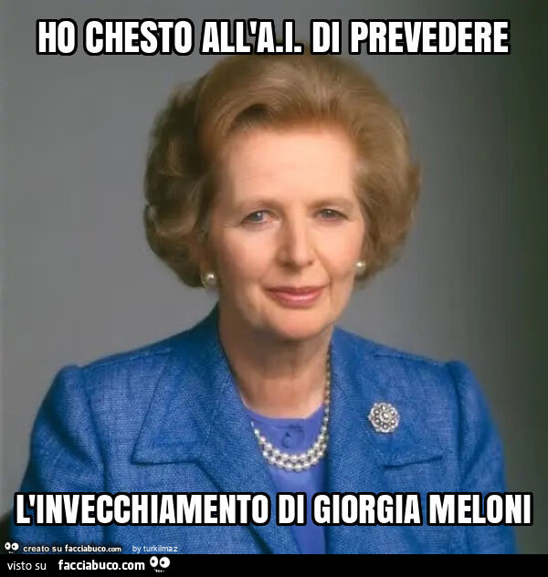 Ho chesto all'a. I. Di prevedere l'invecchiamento di giorgia meloni