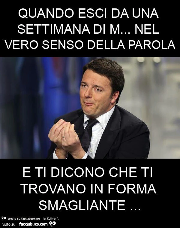 Quando esci da una settimana di m&hellip; nel vero senso della parola e ti dicono che ti trovano in forma smagliante