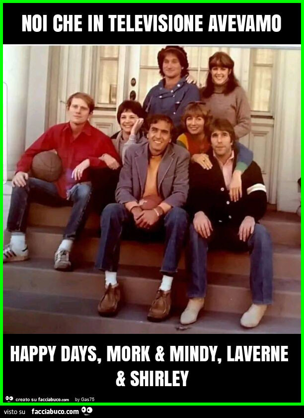 Noi che in televisione avevamo happy days, mork & mindy, laverne & shirley