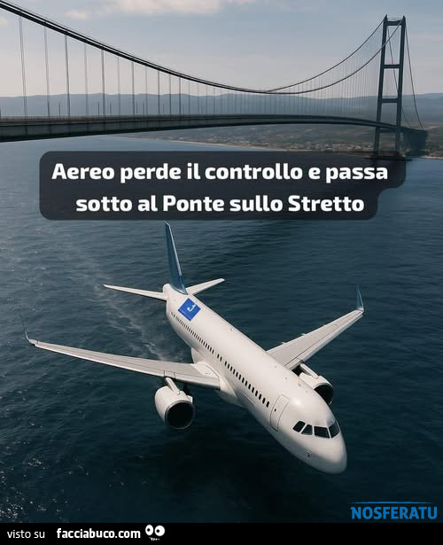 Aereo sotto il ponte