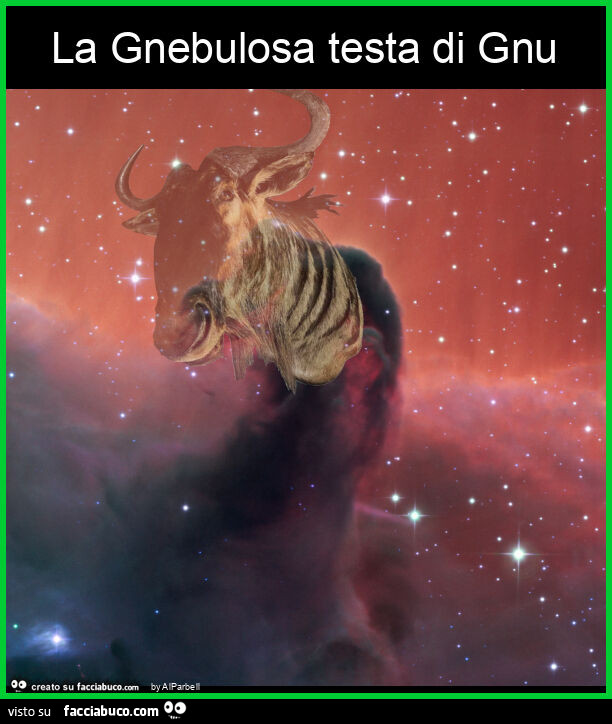 La gnebulosa testa di gnu