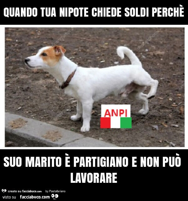 Quando tua nipote chiede soldi perchè suo marito è partigiano e non può lavorare