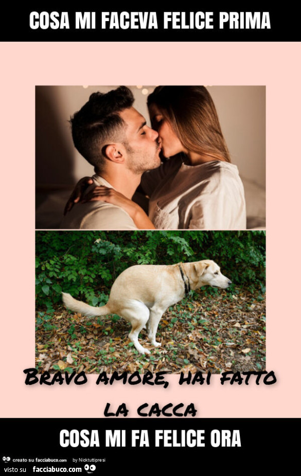 Cosa mi faceva felice prima cosa mi fa felice ora