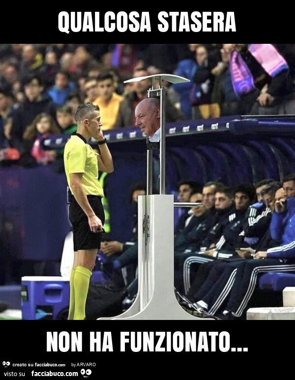 Qualcosa stasera non ha funzionato…