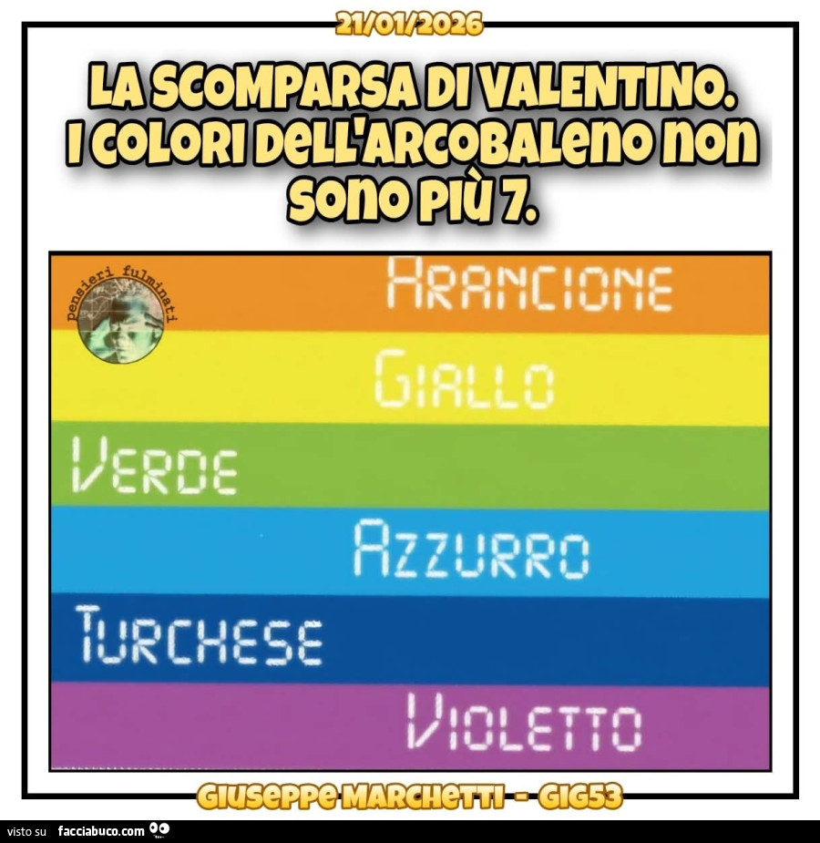 Rosso Valentino arcobaleno
